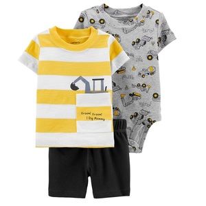 Carter’s construction 3 piece shorts set